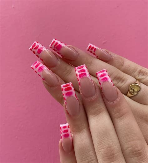 crocodile nails french tip short